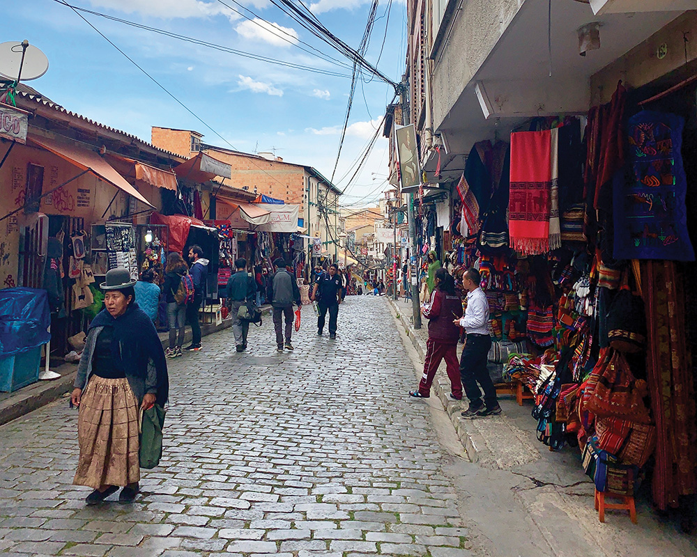 Bolivian streets.