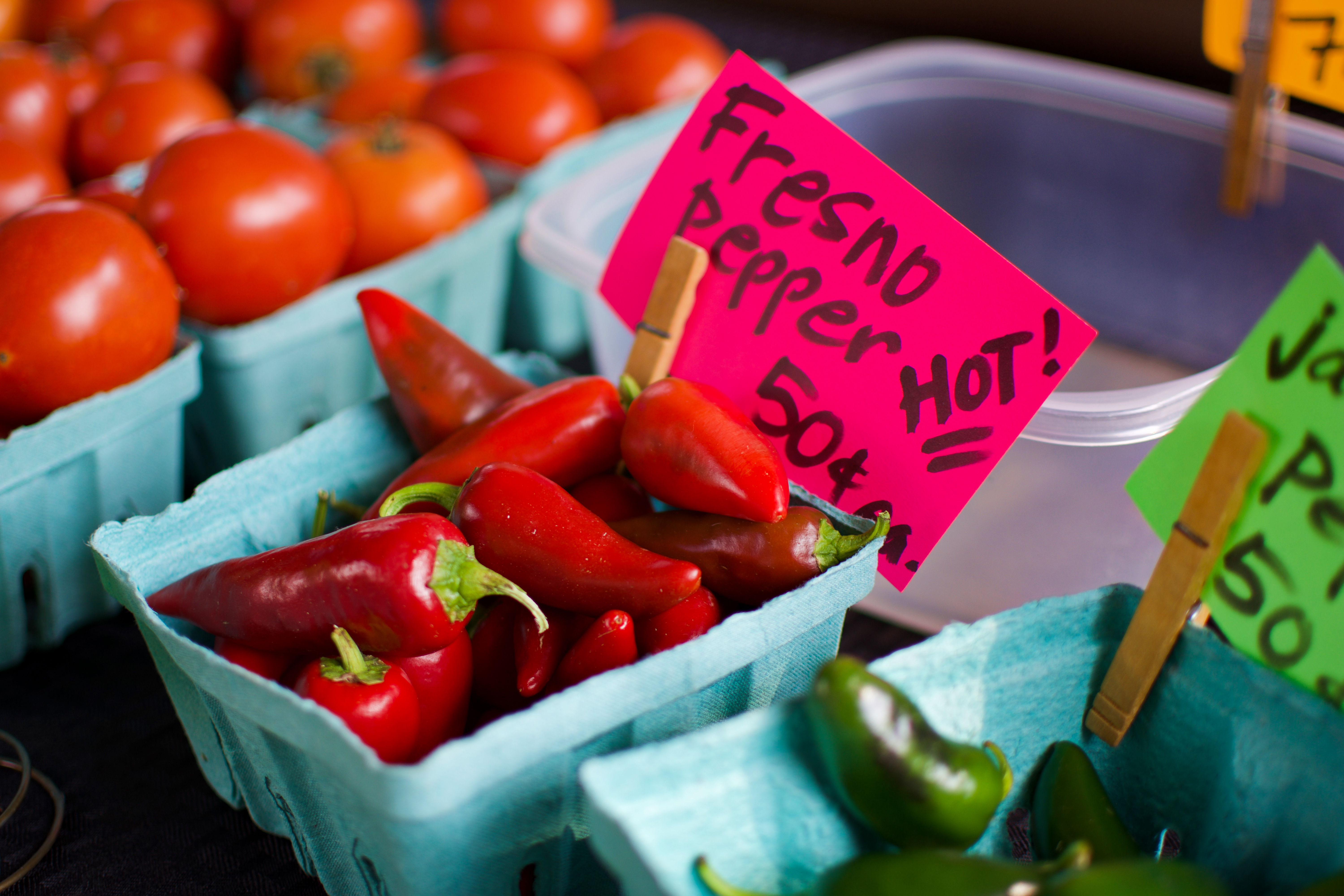 Fresh peppers for sale