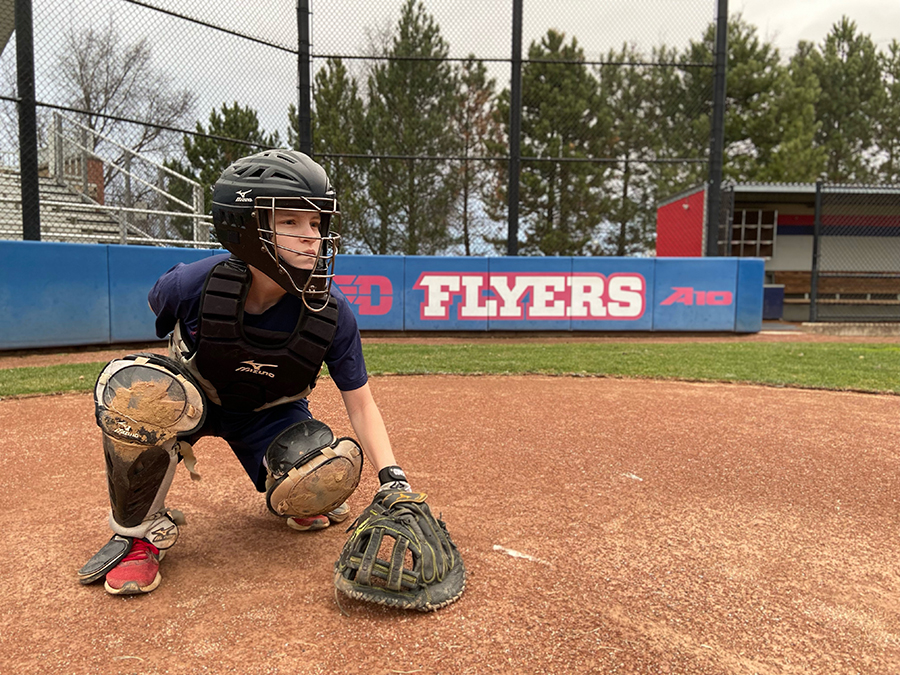 Mary Kate Newman '23 on the softball field.