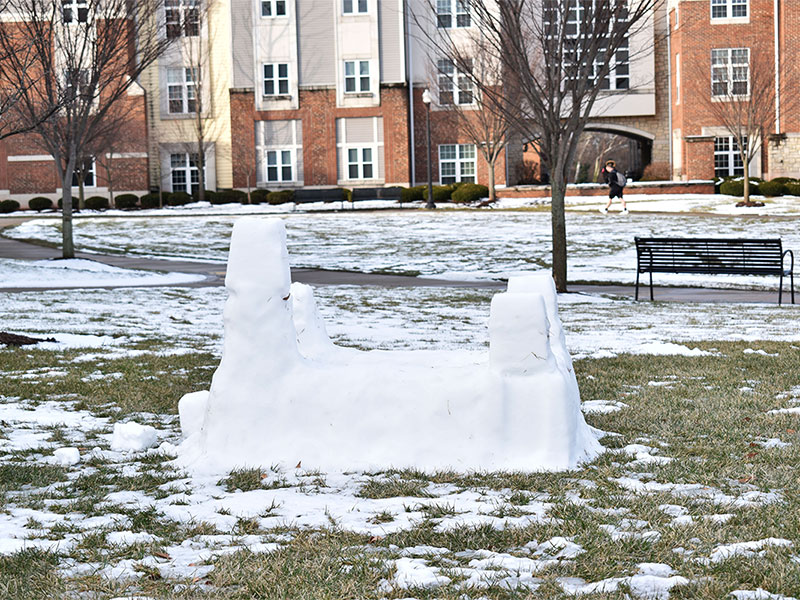 A snow sculpture
