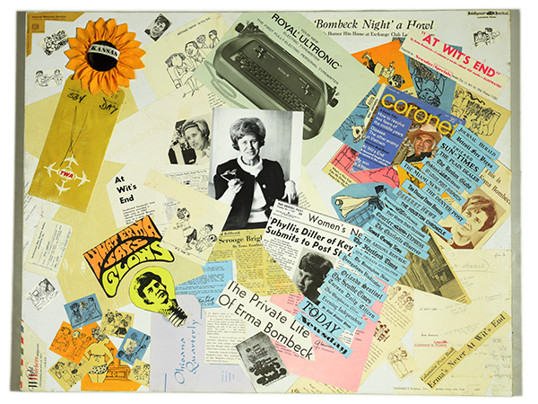 A handmade collage of photos and clippings
