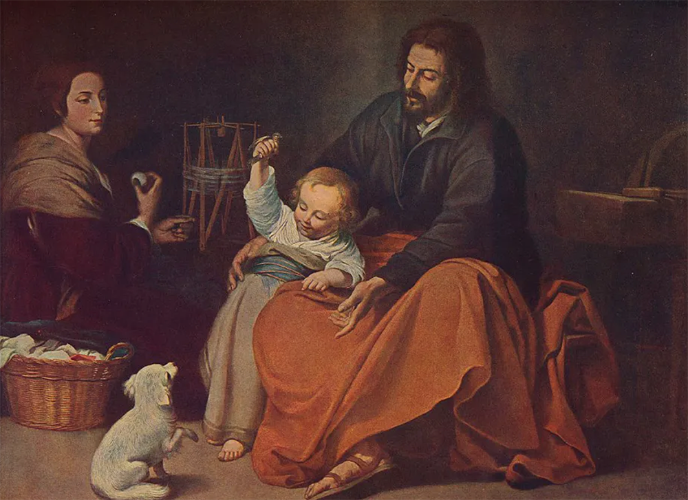 A painting called ‘The Holy Family,’ depicting Mary, Joseph and Jesus as a baby.