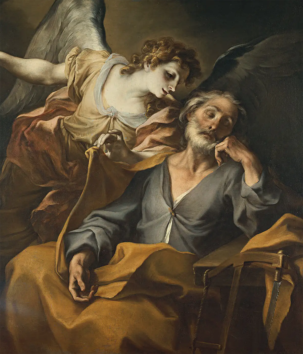 ‘The Dream of St. Joseph,’ by the 18th-century Italian painter Stefano Maria Legnani. 