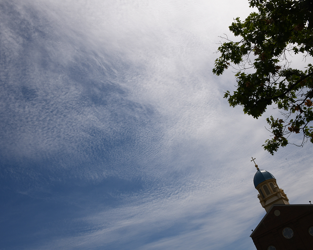 Blue sky over the chapel