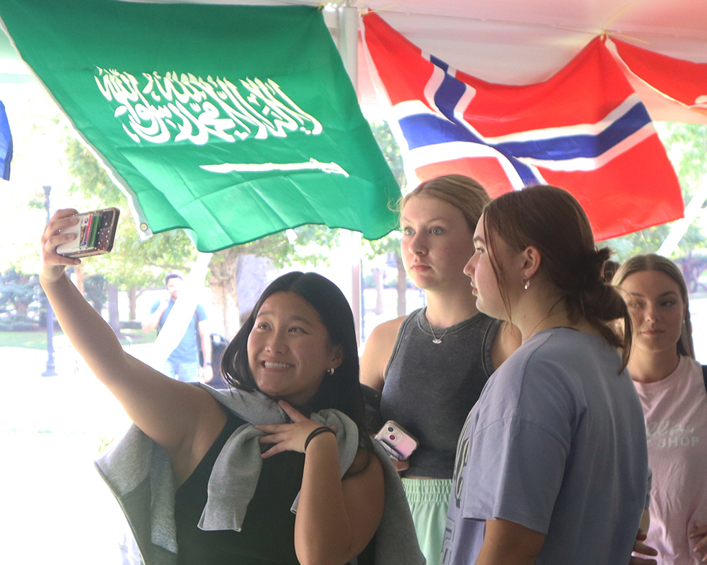 Students take a selfie at Culture Fest