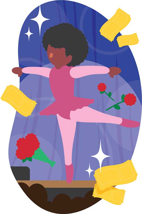 Illustration of a ballet dancer