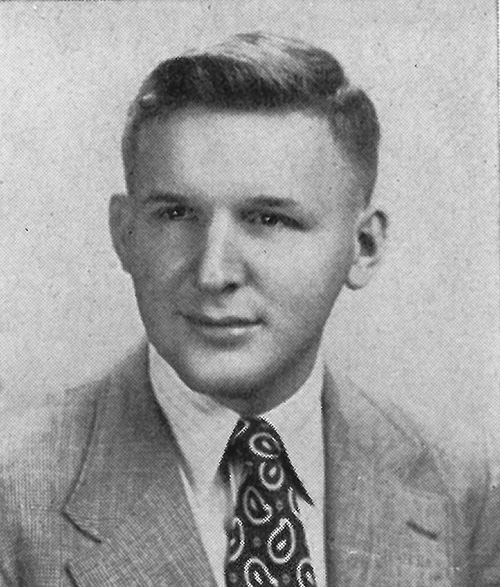 Black and white photo of Schmidt as a young graduate