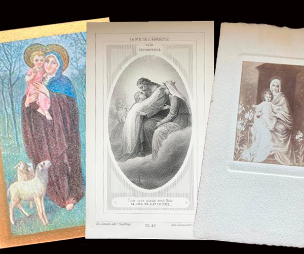 photo of three holy cards
