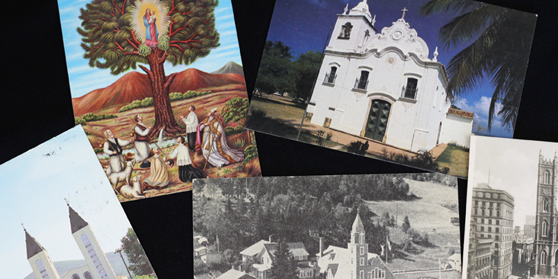 collage of postcards
