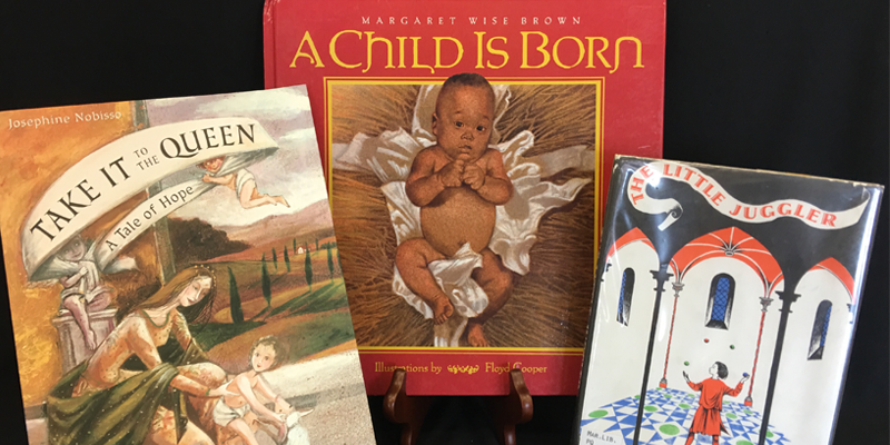 collage of three children's books