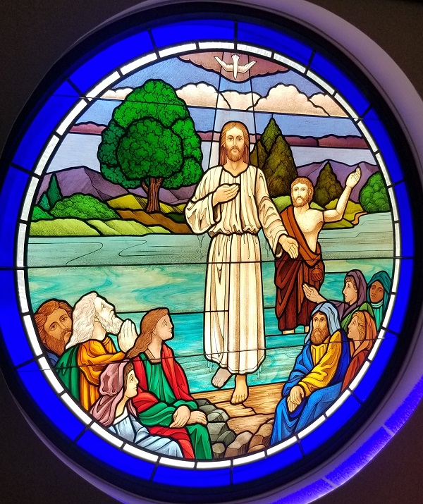 The Baptism of Jesus Stained Glass Window
