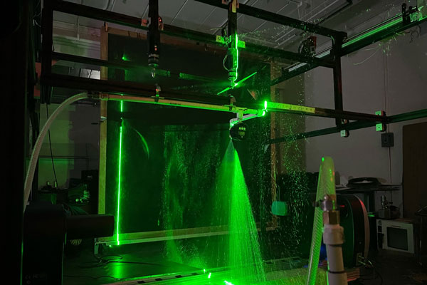 Drone spray testing in UD Low-Speed Wind Tunnel