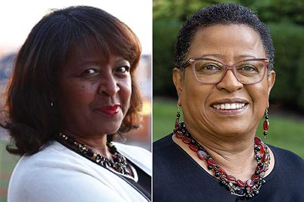 From left to right: Kathleen Henderson; director of college access, transition and success and Beverly Jenkins, director of student enrichment and academic outcomes