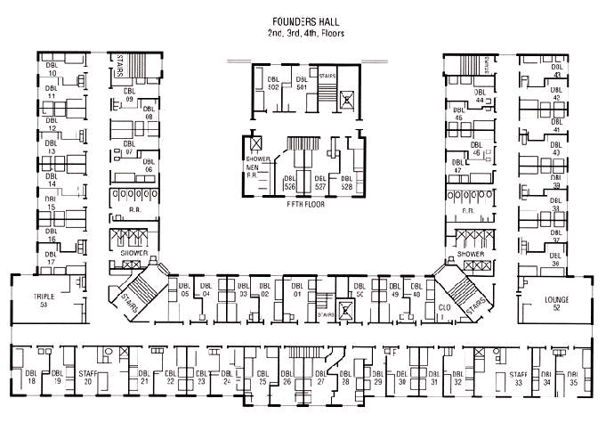 Founder Hall floor plan