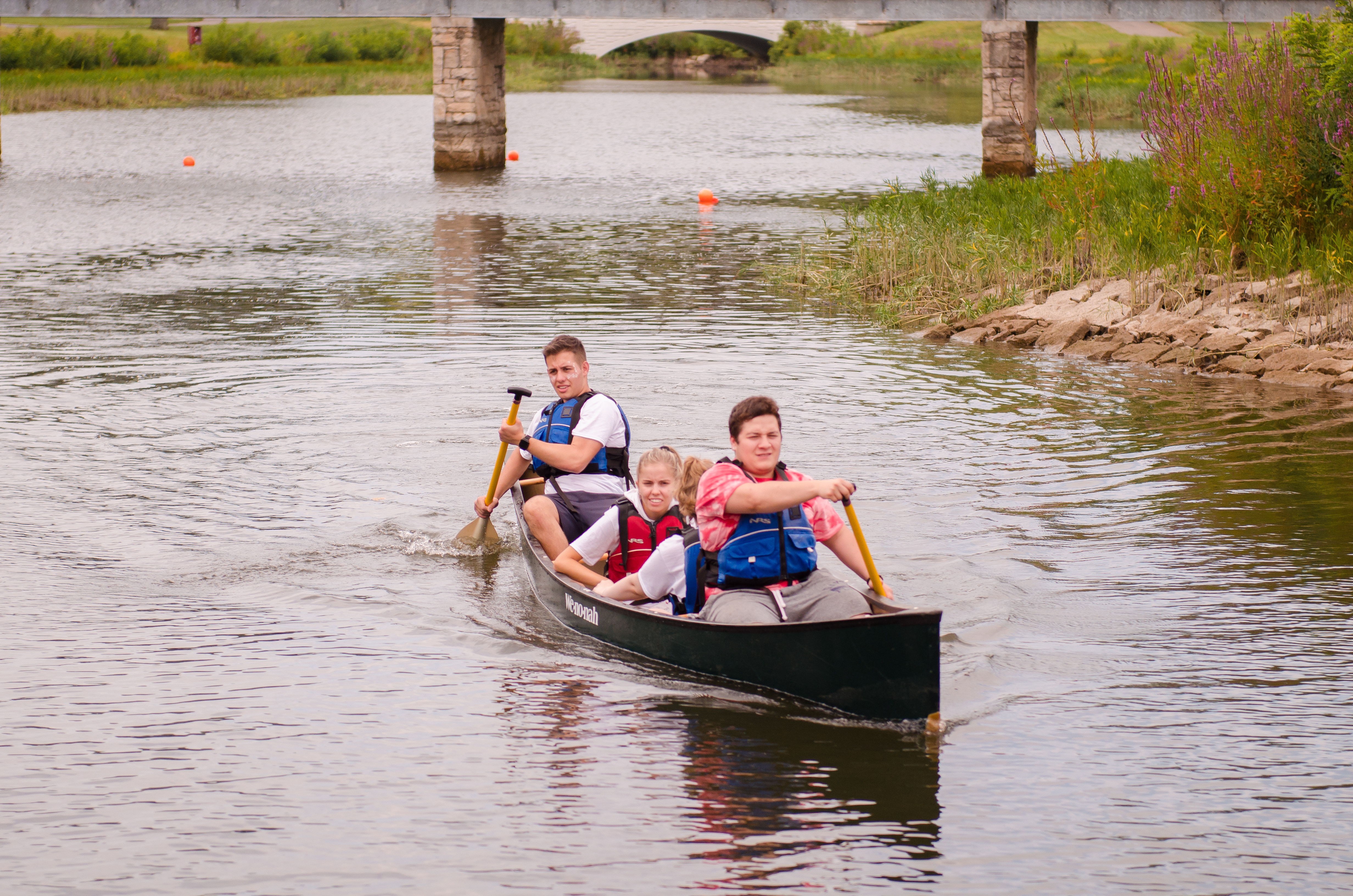Canoe paddling