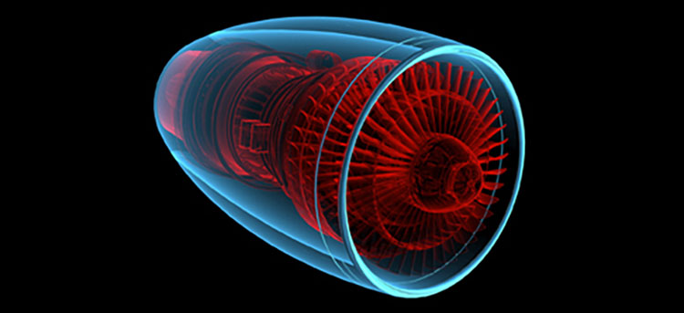 Transparent turbine engine. Image credit: NASA