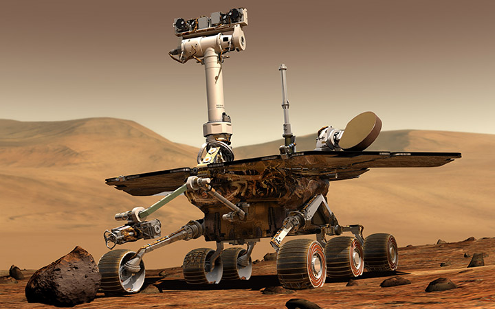 Artist's conception of the NASA Mars Rover