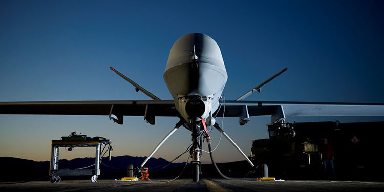 MQ-9 Reaper being re-fueled at Creech Air Force Base. Photo courtesy of U.S. Air Force.