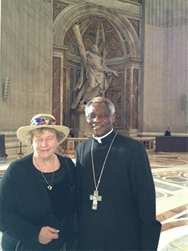 with Cardinal Turkson (Vatican)